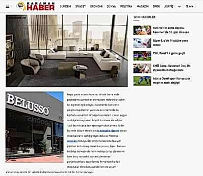 BASINDA BİZ - BELUSSO MOBİLYA KARAMAN HABERDE | Belusso Modern Mobilya Dekorasyon, İç Mimarlık Desteği | Modoko | Masko