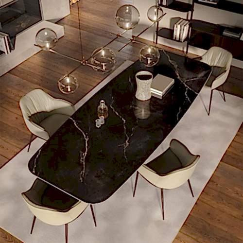 Siyah Mermer Salon Masası | Belusso Modern Mobilya Dekorasyon, İç Mimarlık Desteği | Modoko | Masko
